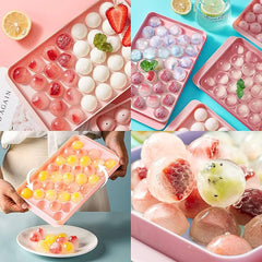 33 Cavity Mini Plastic Round Ice Trays Multicolor Multicolor Plastic Ice Ball Tray