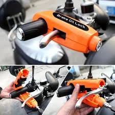 Heavy Duty Bike Brake Lock All Bikes and Scooter bike safety Pad Lock (Multicolor) Pad Lock